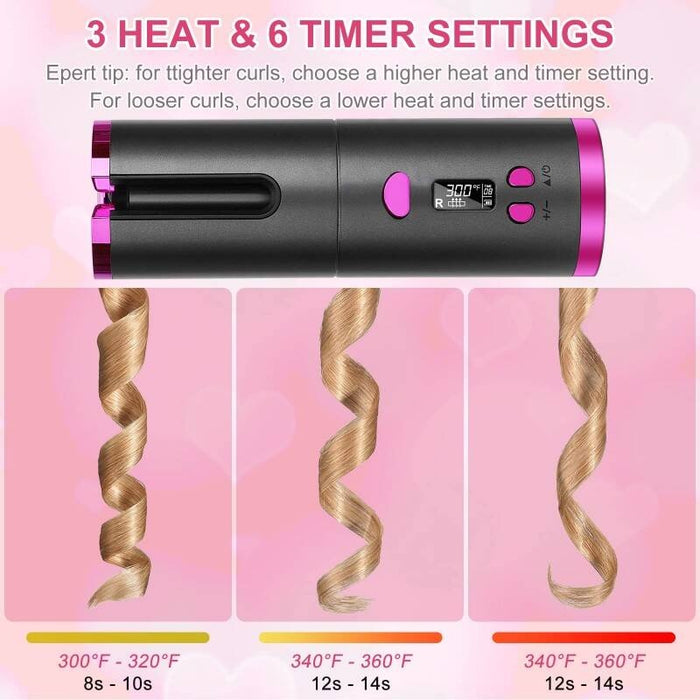 Wireless Automatic Hair Curler And Cordless Hair Curler For Effortless Styling