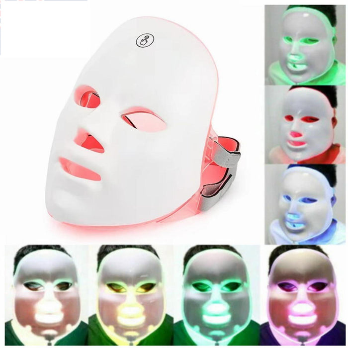 7 Color LED Light Photon Face Mask Neck Rejuvenation