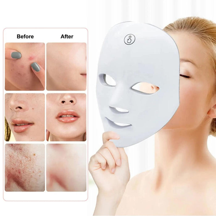 7 Color LED Light Photon Face Mask Neck Rejuvenation