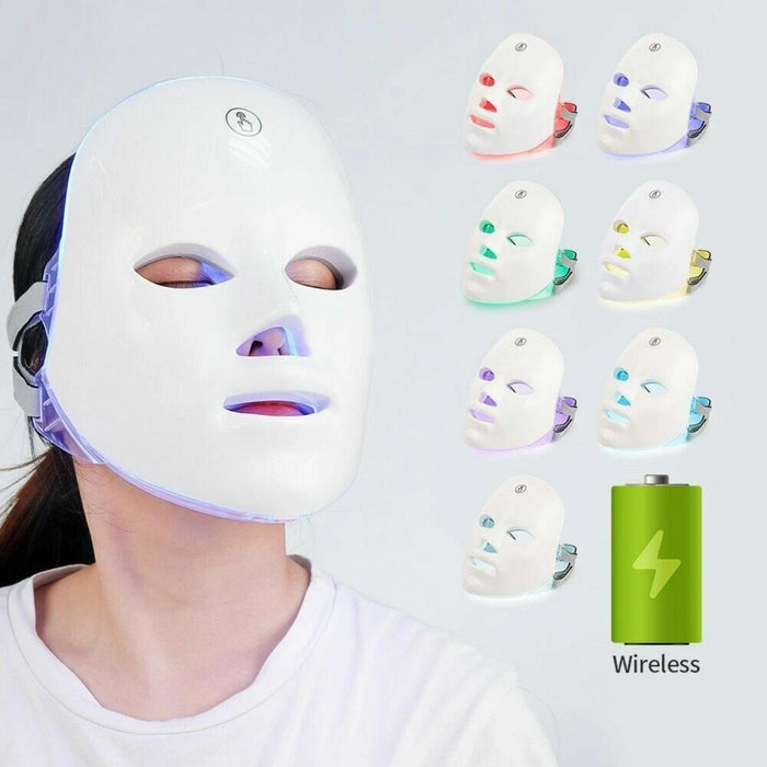 7 Color LED Light Photon Face Mask Neck Rejuvenation