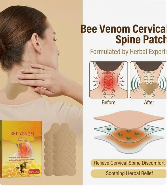 Bee Venom Cervical Spine Relief Patches for Neck & Back