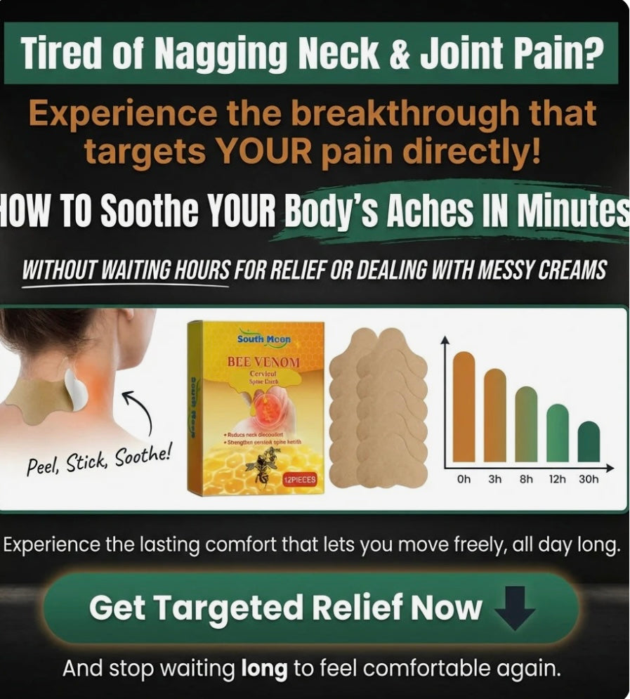 Bee Venom Cervical Spine Relief Patches for Neck & Back