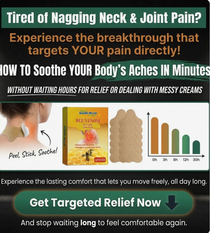 Bee Venom Cervical Spine Relief Patches for Neck & Back