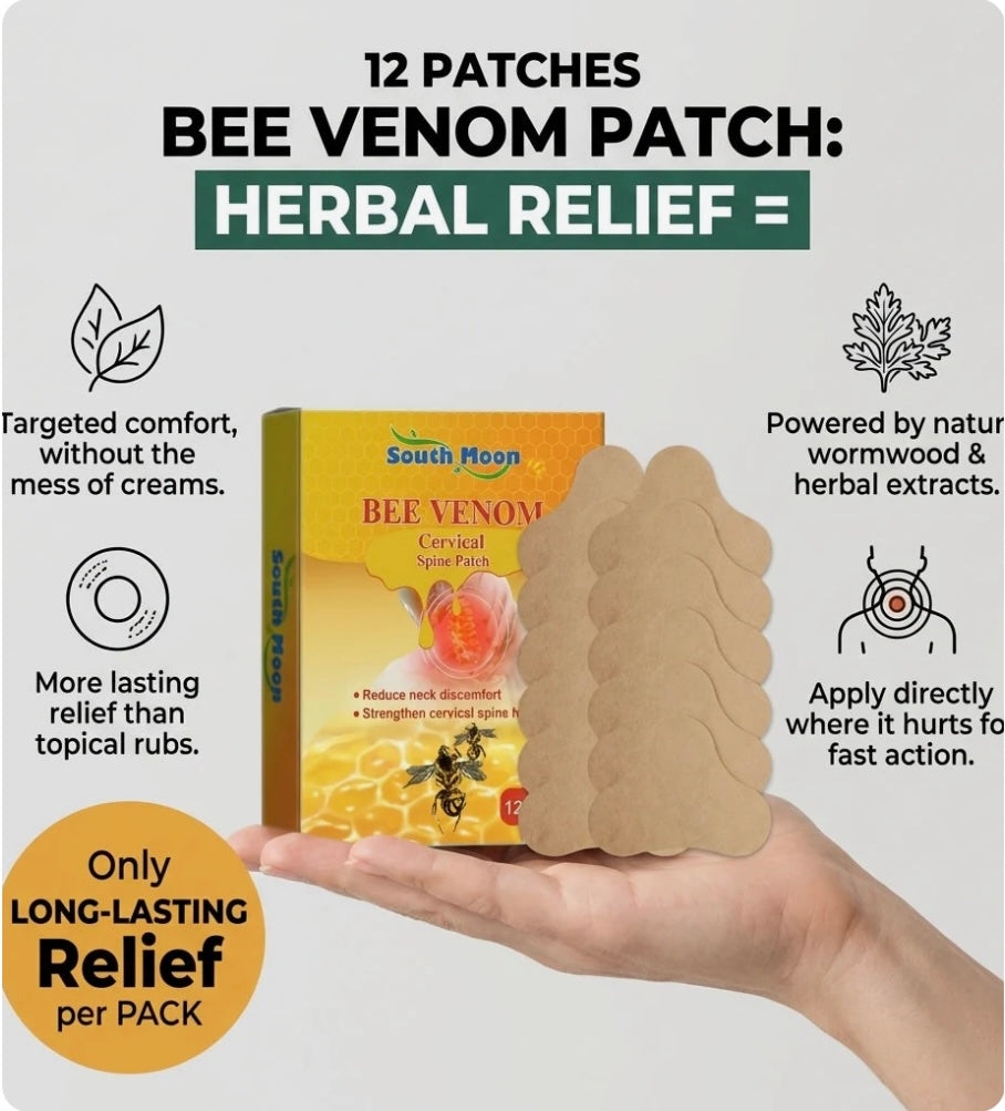 Bee Venom Cervical Spine Relief Patches for Neck & Back