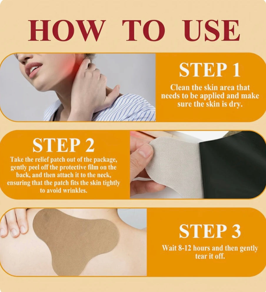 Bee Venom Cervical Spine Relief Patches for Neck & Back