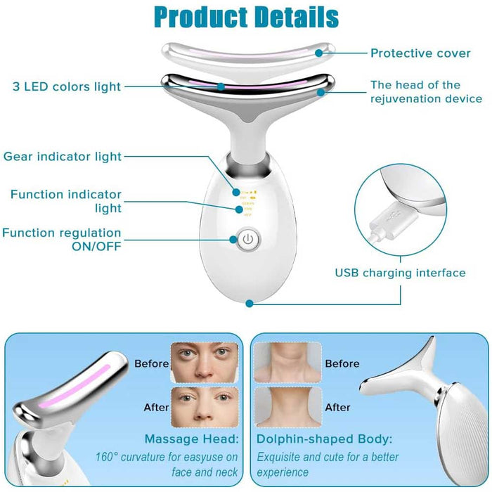 Neck Face Massager Face Sculpting Tool 3 Colour Modes